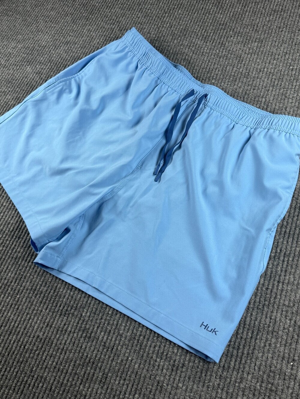 Huk Pursuit Volley Swim Shorts Mens XXL Light Blue Lined Quick Dry